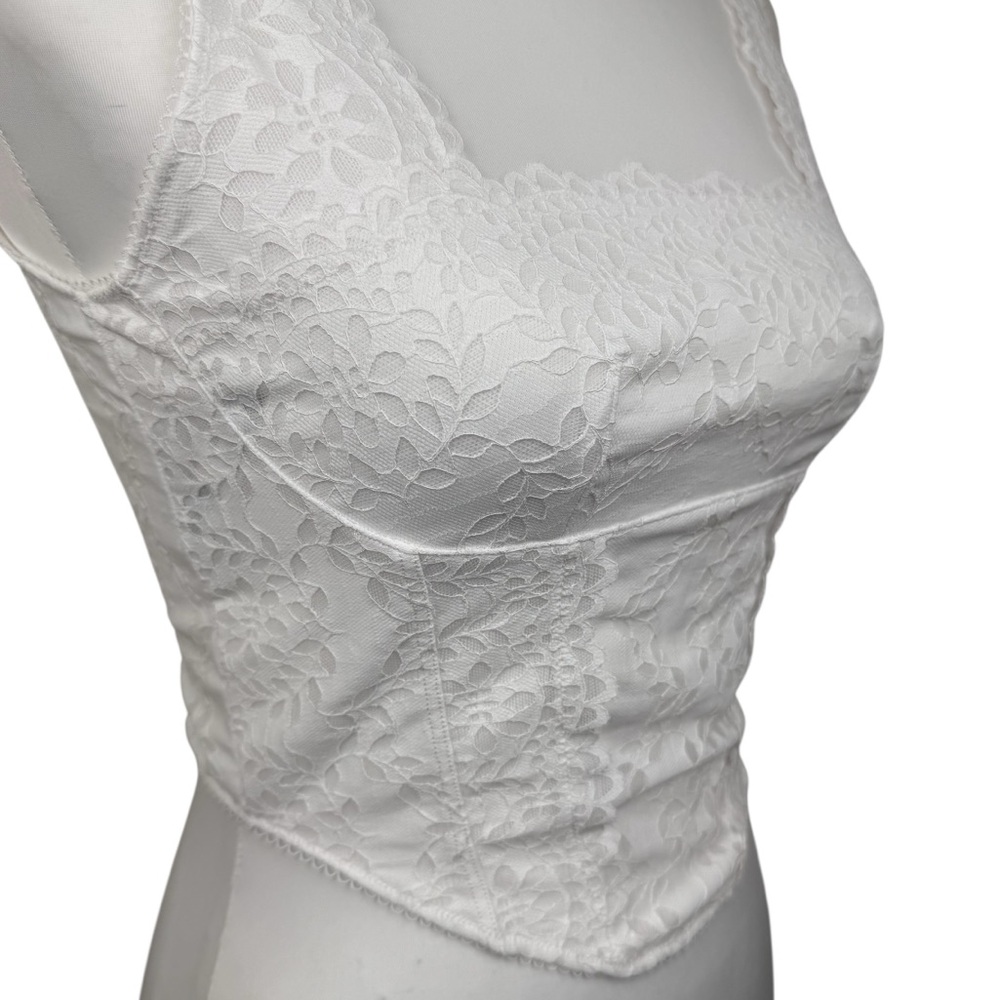 NWT PiNK Victoria’s Secret The Cinched Corset White Lace Bralette Tank Top Cami - Picture 5 of 11
